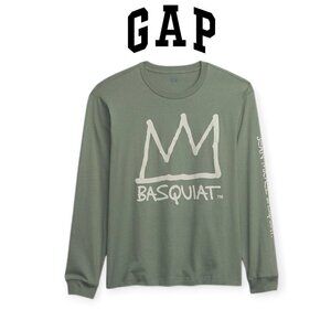 The Gap Jean-Michel Basquiat Graphic T-Shirt Gasoline Green XL Unisex Cotton Tee